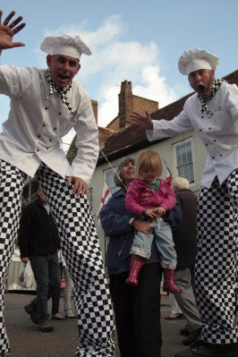 Food festival themed acts and entertainment