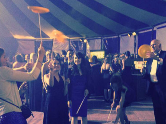 Circus skills workshops for award ceremonies