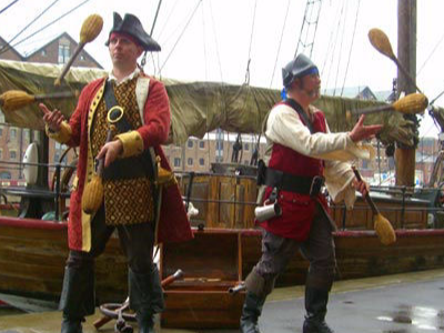 Circus skills workshops for pirate and maritime themed events